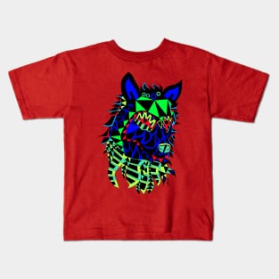 rockstar ecopop lone wolf art Kids T-Shirt
